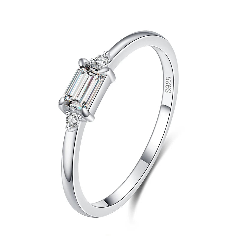 Charm Luxury Real 925 Stelring Silver Green Tourmaline Fashion Finger Rings For Women Fine Jewelry Accessories New Bijoux