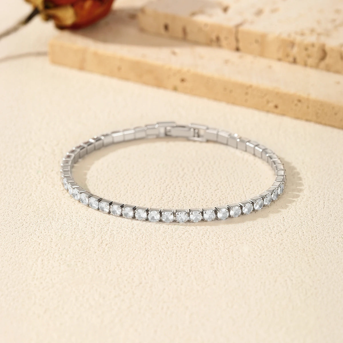2MM 3MM 4MM Fashion Bracelets 925 Sterling Silver Luxury Round Clear CZ Thin Tennis Bracelet For Women Fine Jewelry Gifts
