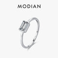 925 Sterling Silver Emerald Cut Rectangle CZ Ring Exquisite Simple Anniversary Gifts For Women Fine Wedding Jewelry