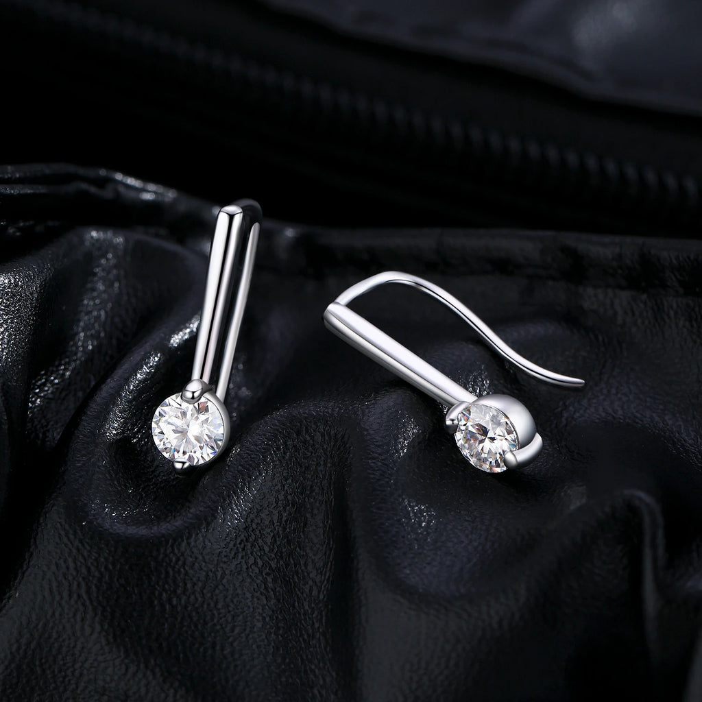 Sparkling D Color Moissanite Drop Earrings 925 Sterling Silver Classic Geometric Dangle Earrings For Women Fine Jewelry
