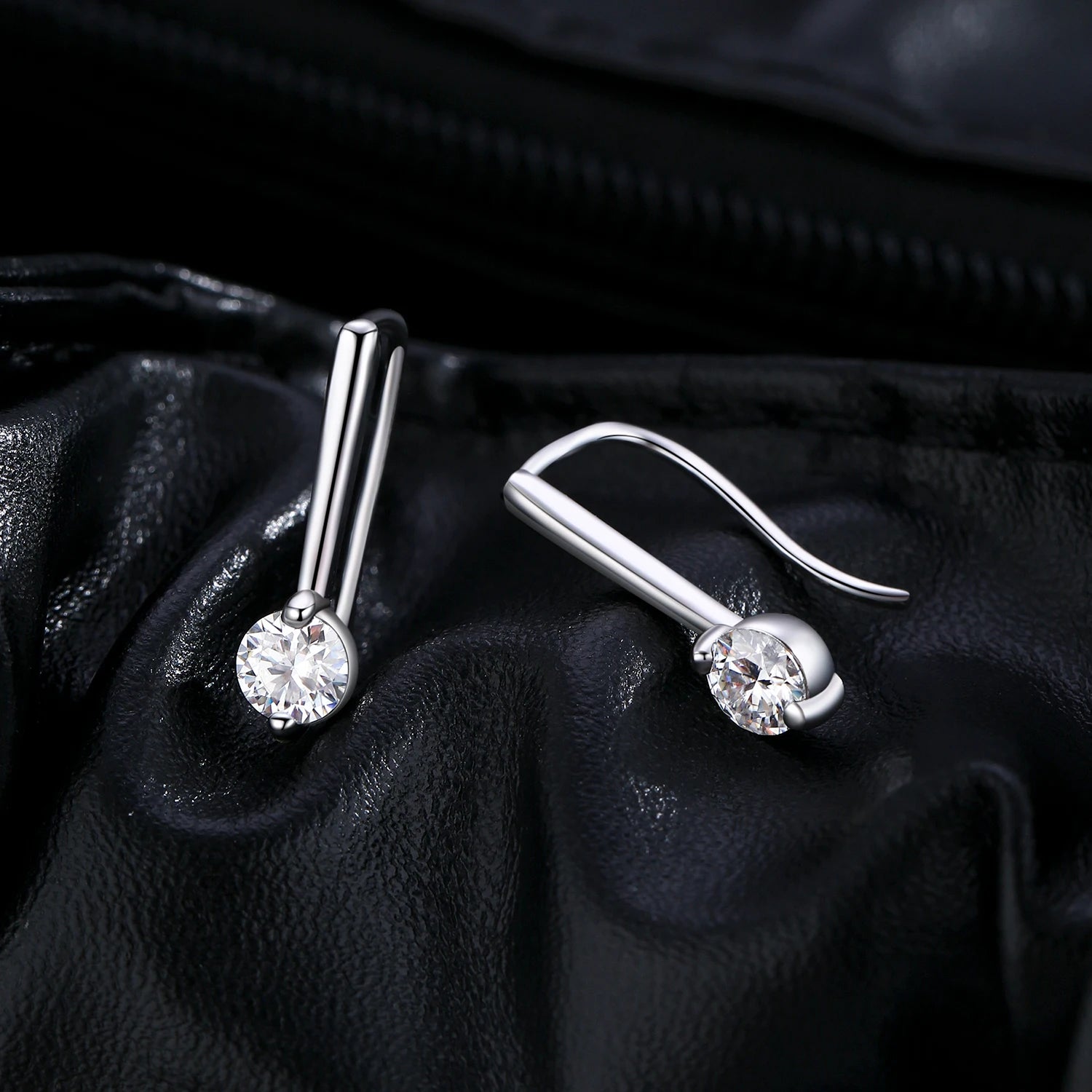 Sparkling D Color Moissanite Drop Earrings 925 Sterling Silver Classic Geometric Dangle Earrings For Women Fine Jewelry