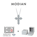 3CT Moissanite Lab Diamond Necklaces 925 Sterling Sliver Luxury Elegant Cross Pendant Necklaces For Women Fine Jewelry