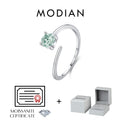 D Color Green Moissanite Free Size Ring 925 Sterling Silver Polishing Line Lab Diamond Finger Ring For Women Fine Jewelry