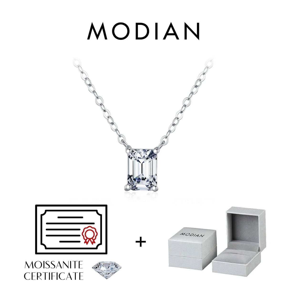 6 Styles D Color Geometric Moissanite Necklaces 925 Sterling Silver Dazzling Pendant Necklace For Women Fine Jewelry