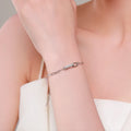 Trendy 925 Sterling Silver Geometric Link Lock Bracelet for Women Classic Zirconia Chain Female Bracelets Fine Jewelry
