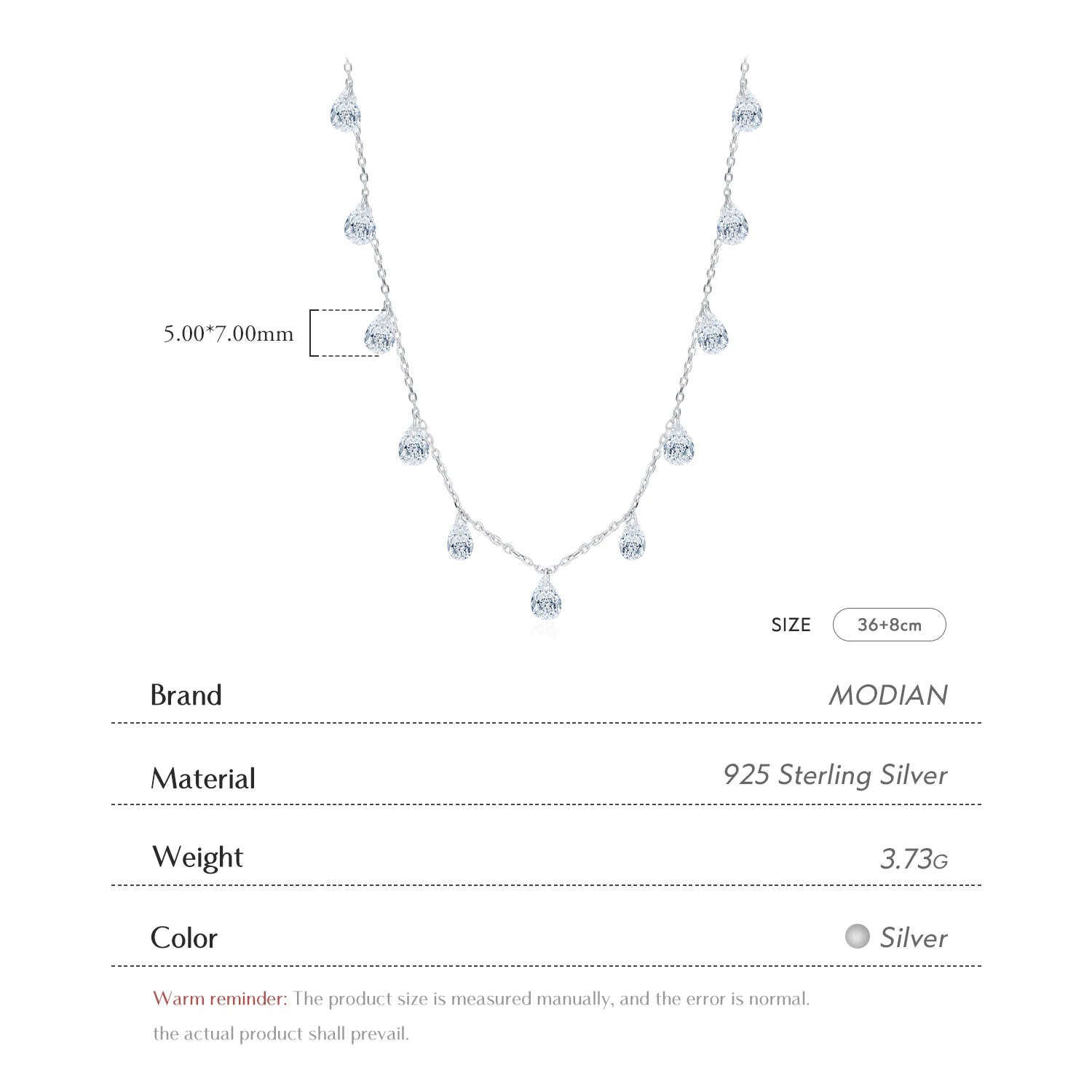 925 Sterling Silver Stackable Clavicle Chokers Necklace Sparkling Zircon Neck Chain for Women Fine Jewelry