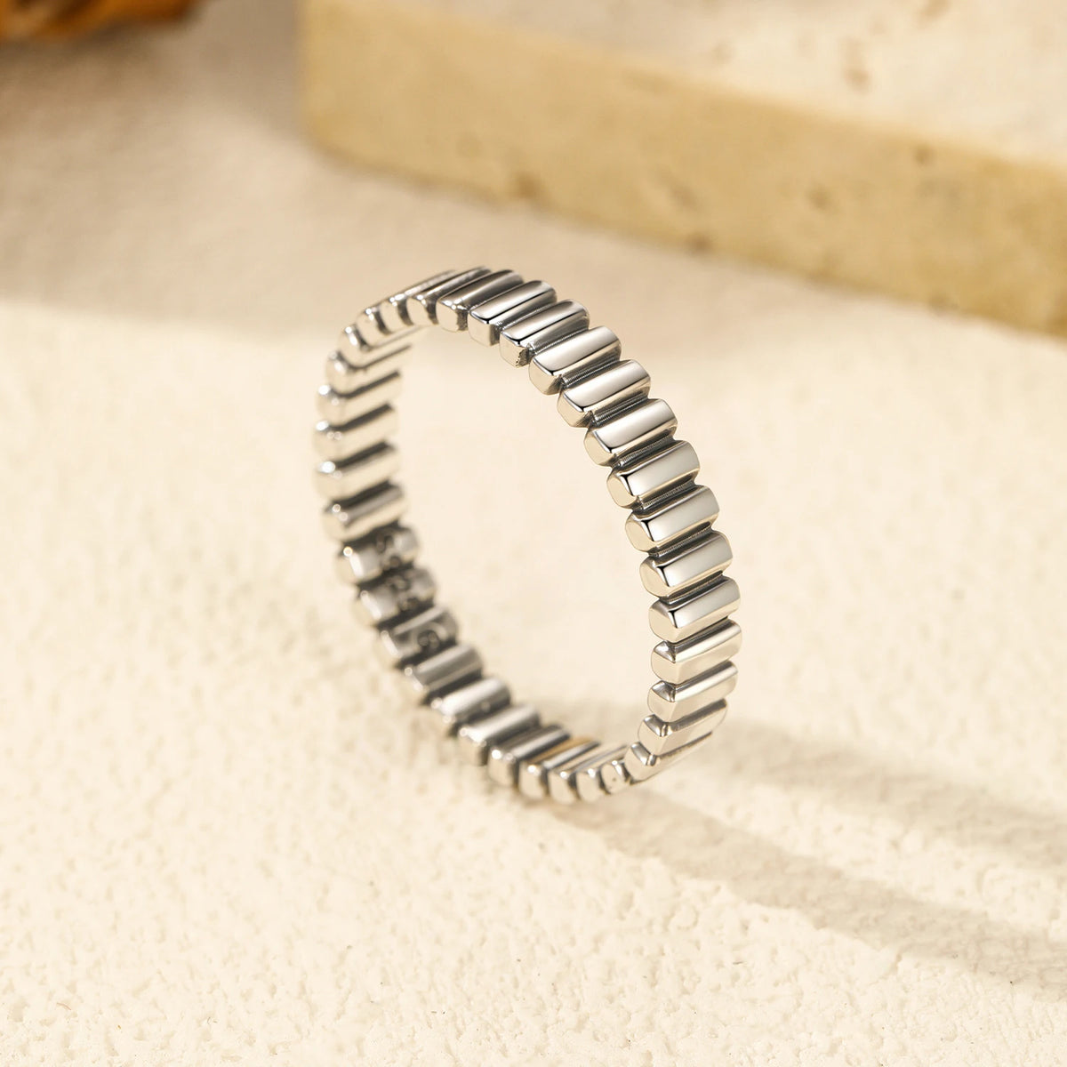 925 Sterling Silver Vintage Exquisite Geometric Stackable Eternity Band Rings For Women Retro Daily Fine Jewelry Gifts