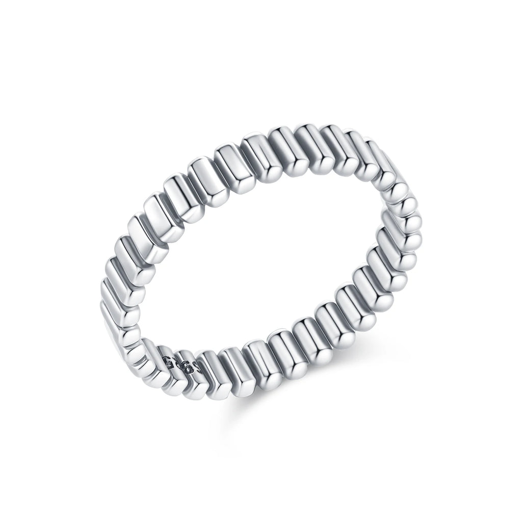 925 Sterling Silver Vintage Exquisite Geometric Stackable Eternity Band Rings For Women Retro Daily Fine Jewelry Gifts