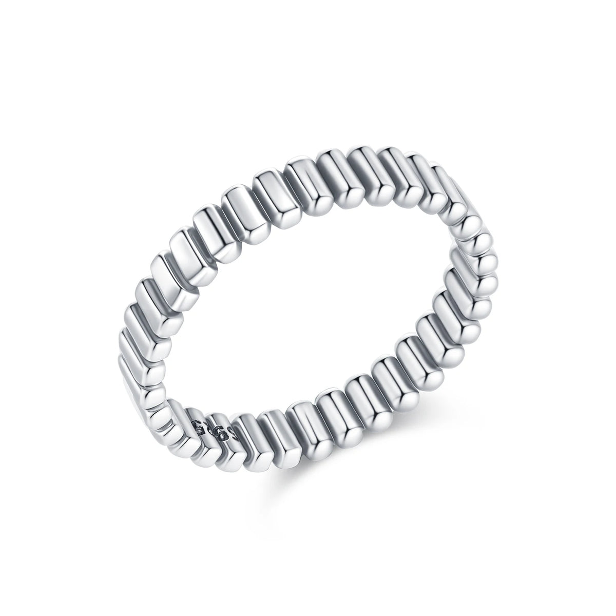 925 Sterling Silver Vintage Exquisite Geometric Stackable Eternity Band Rings For Women Retro Daily Fine Jewelry Gifts
