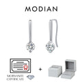 Sparkling D Color Moissanite Drop Earrings 925 Sterling Silver Classic Geometric Dangle Earrings For Women Fine Jewelry