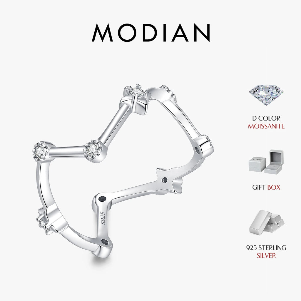D Color Moissanite Ring 925 Sterling Silver Irregular Branch Shaped Full Circle Band Minimal Stackable Jewelry For Women