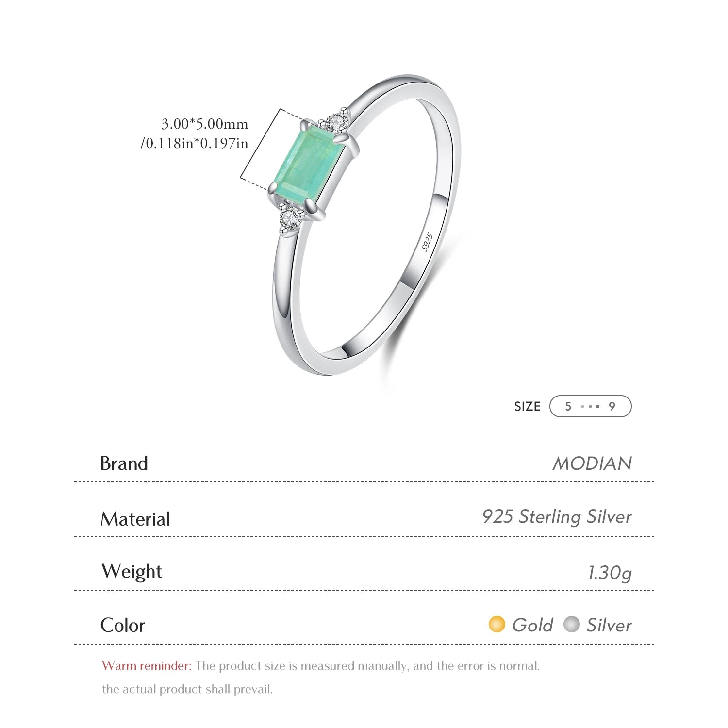 Charm Luxury Real 925 Stelring Silver Green Tourmaline Fashion Finger Rings For Women Fine Jewelry Accessories New Bijoux