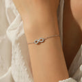 D Color Moissanite Lab Created Diamond Bracelet 925 Sterling Silver Romantic Exquisite Infinity Love For Women Jewelry