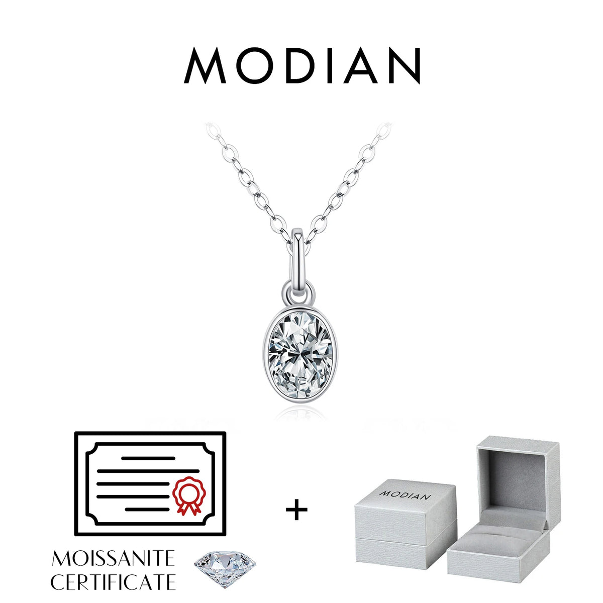 6 Styles D Color Geometric Moissanite Necklaces 925 Sterling Silver Dazzling Pendant Necklace For Women Fine Jewelry