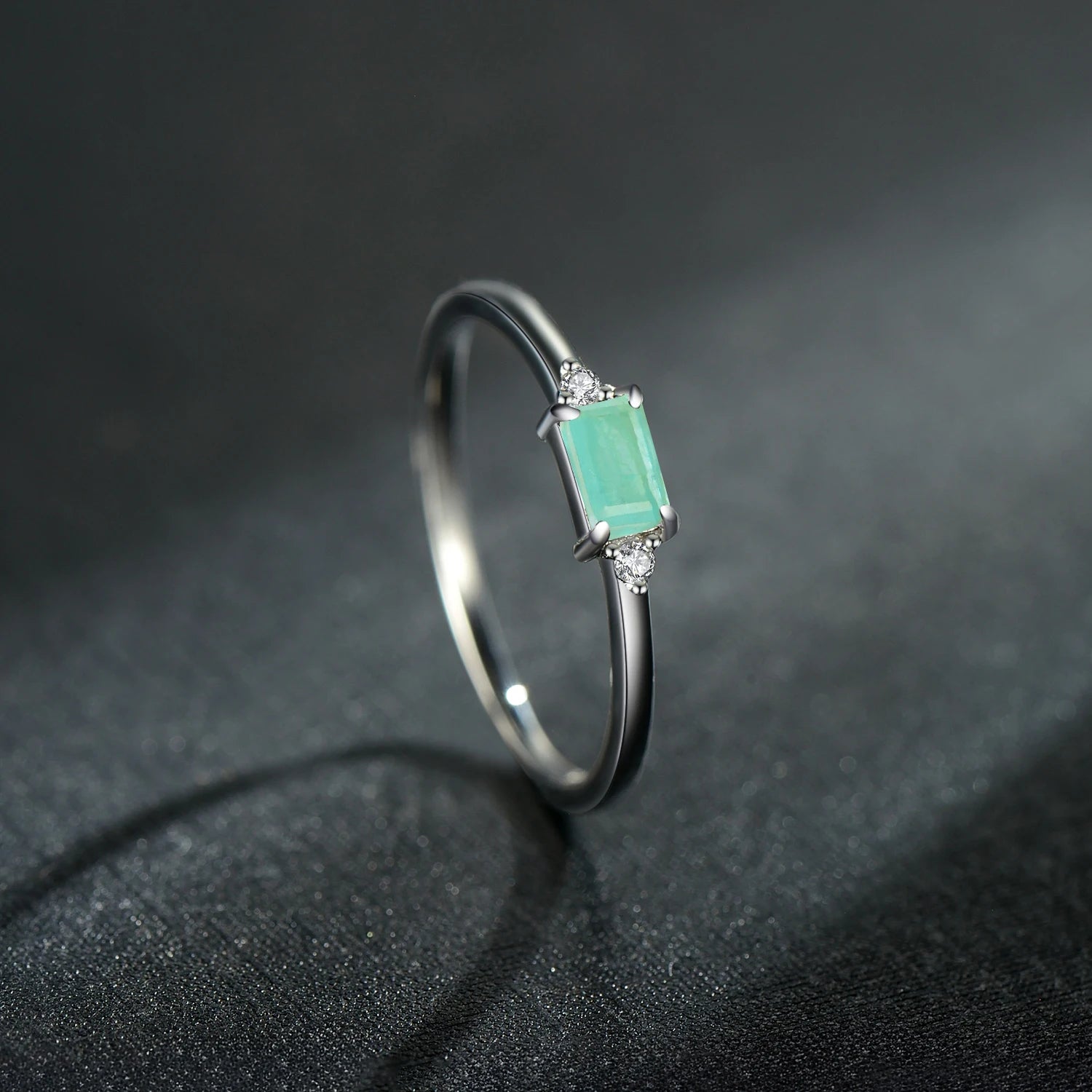 Charm Luxury Real 925 Stelring Silver Green Tourmaline Fashion Finger Rings For Women Fine Jewelry Accessories New Bijoux