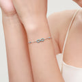 Romantic Infinite Love Bracelet 925 Sterling Silver Vintage Natural Turquoise Chain Bracelets For Women Wedding Jewelry