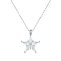 925 Sterling Silver Delicate Shinning Stars Necklace Clear Zirconia Stackable Pendant Necklaces For Women Fine Jewelry