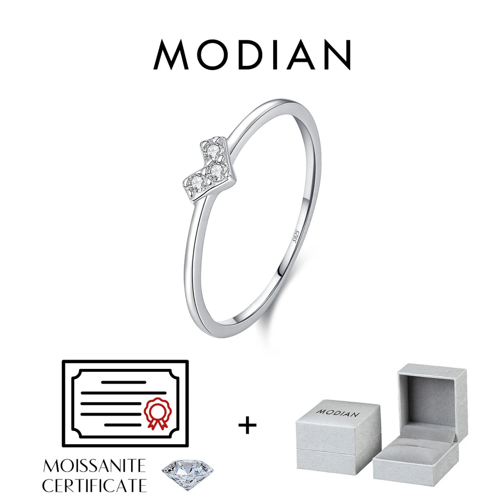 D Color Moissanite Stackable Ring 925 Sterling Silver Thin Minimalist Promise Finger Ring Fine Jewelry For Women Gift