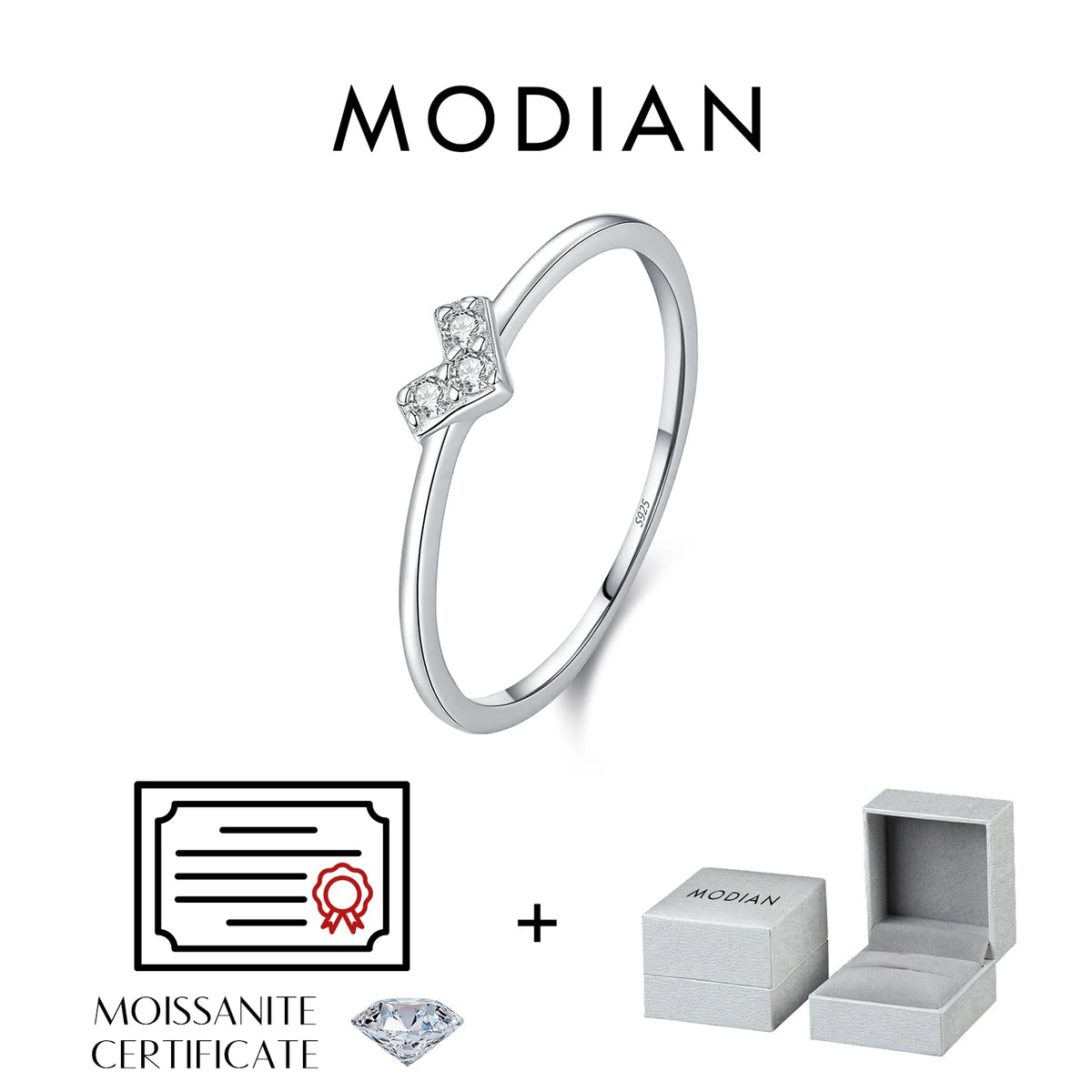 D Color Moissanite Stackable Ring 925 Sterling Silver Thin Minimalist Promise Finger Ring Fine Jewelry For Women Gift