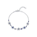 925 Sterling Silver Luxury Flowers Pave Setting CZ Brilliant Bracelets Fashion Daily Link Chain For Women Jewelry Gift