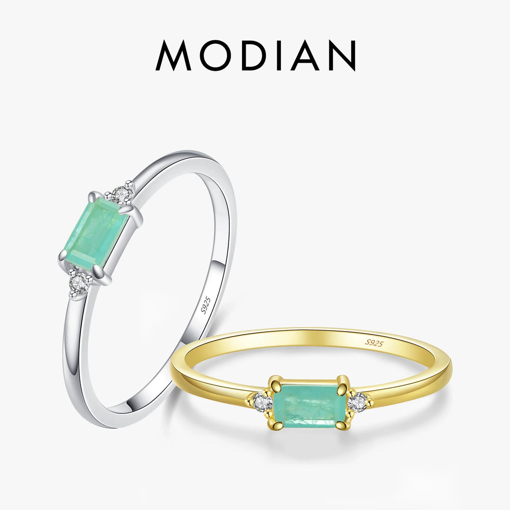 Charm Luxury Real 925 Stelring Silver Green Tourmaline Fashion Finger Rings For Women Fine Jewelry Accessories New Bijoux