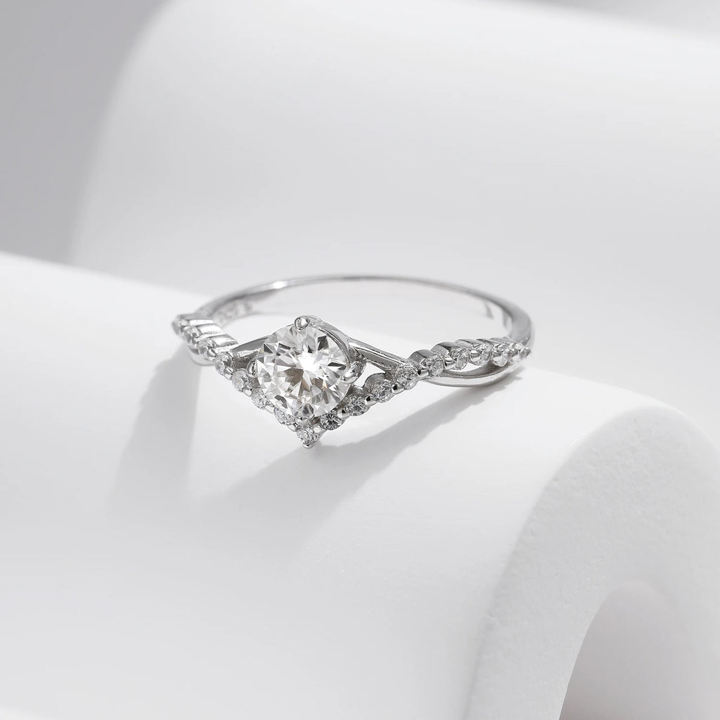 Crown D Color Moissanite Ring Delicate Lab Diamond Ring 925 Sterling Silver For Women Wedding Engagement Jewelry