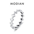 925 Sterling Silver Daily Retro Lock Eternity Bands Rings Vintage Stackable Party Fine Jewelry For Women Accessories
