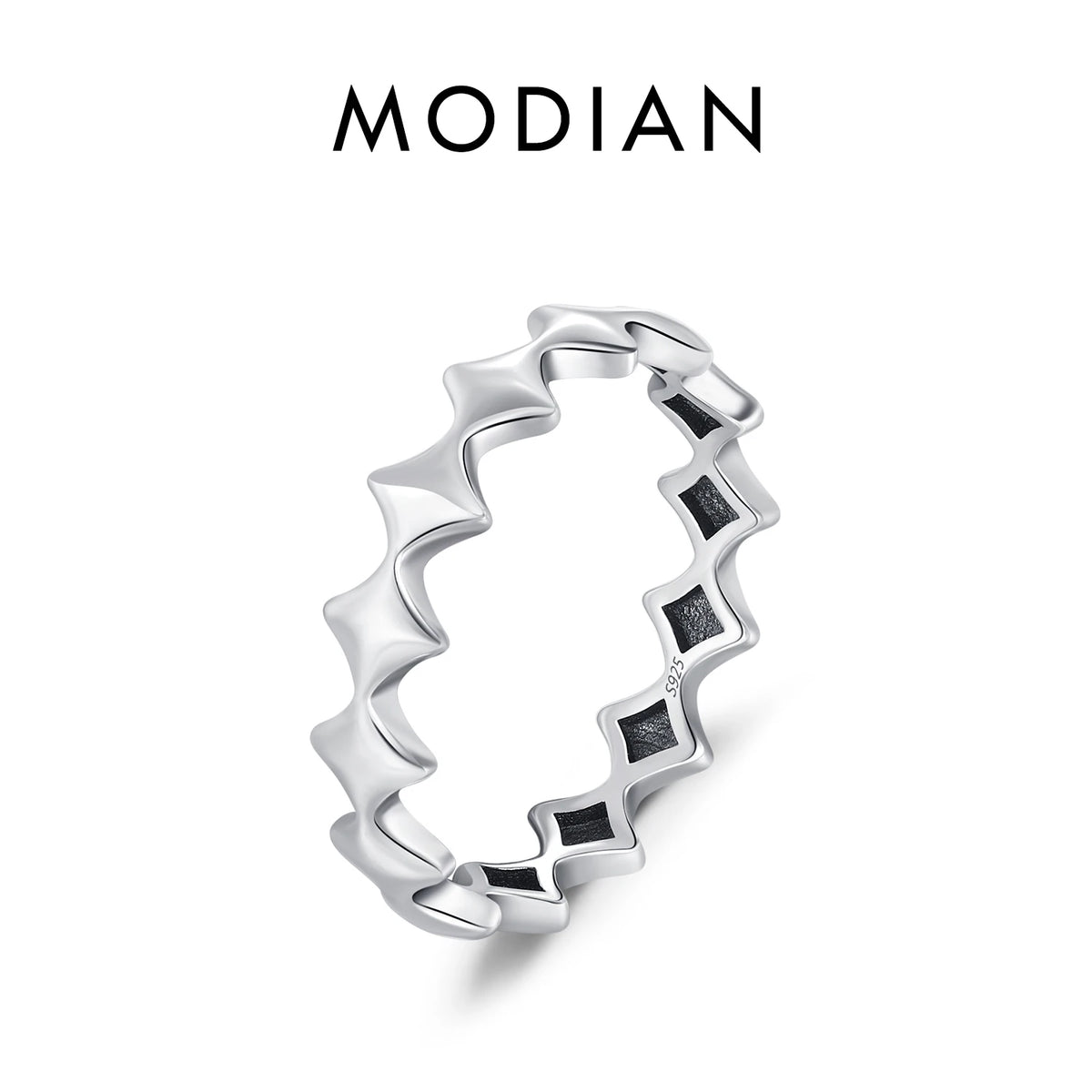 925 Sterling Silver Daily Retro Lock Eternity Bands Rings Vintage Stackable Party Fine Jewelry For Women Accessories