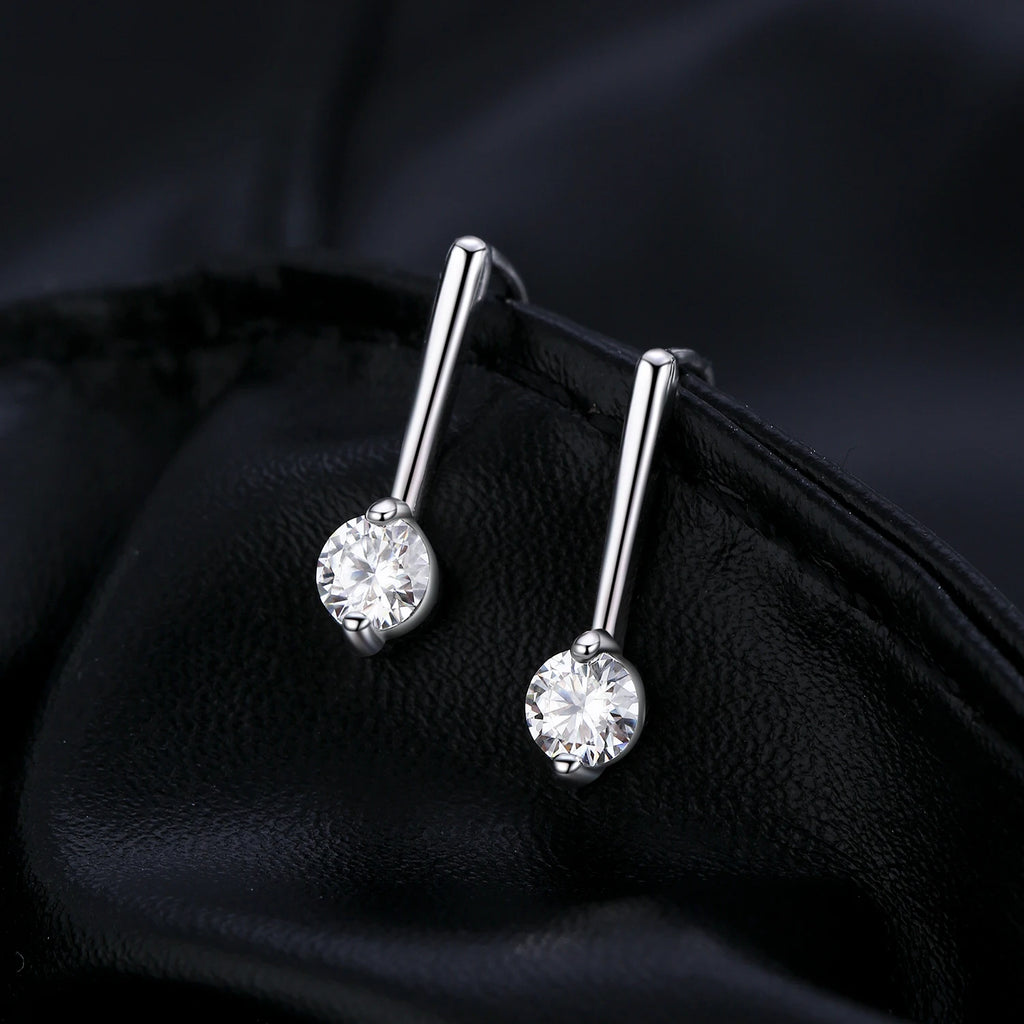 Sparkling D Color Moissanite Drop Earrings 925 Sterling Silver Classic Geometric Dangle Earrings For Women Fine Jewelry