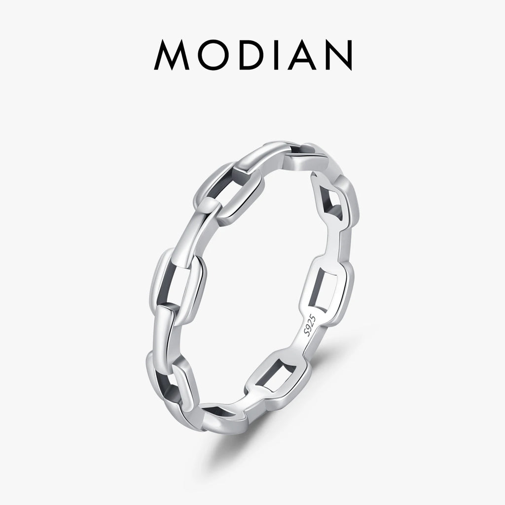 925 Sterling Silver Daily Retro Lock Eternity Bands Rings Vintage Stackable Party Fine Jewelry For Women Accessories