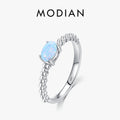 Genuine 925 Sterling Silver Natural Oval Opals Original Design Finger Rings For Women Fashion Fine Jewelry Accessories