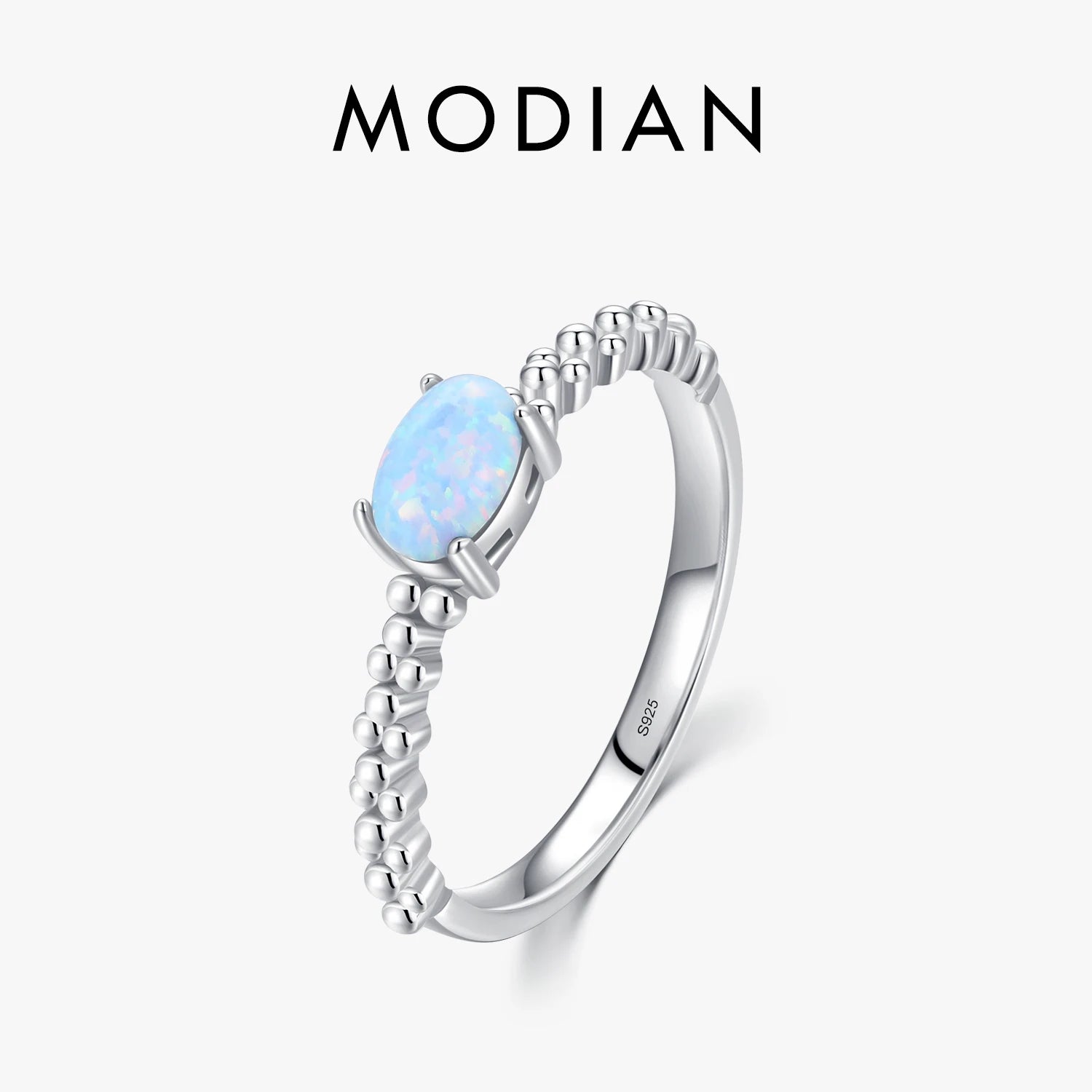 Genuine 925 Sterling Silver Natural Oval Opals Original Design Finger Rings For Women Fashion Fine Jewelry Accessories