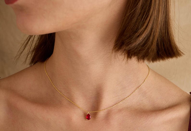 Noor Ruby Teardrop Necklace