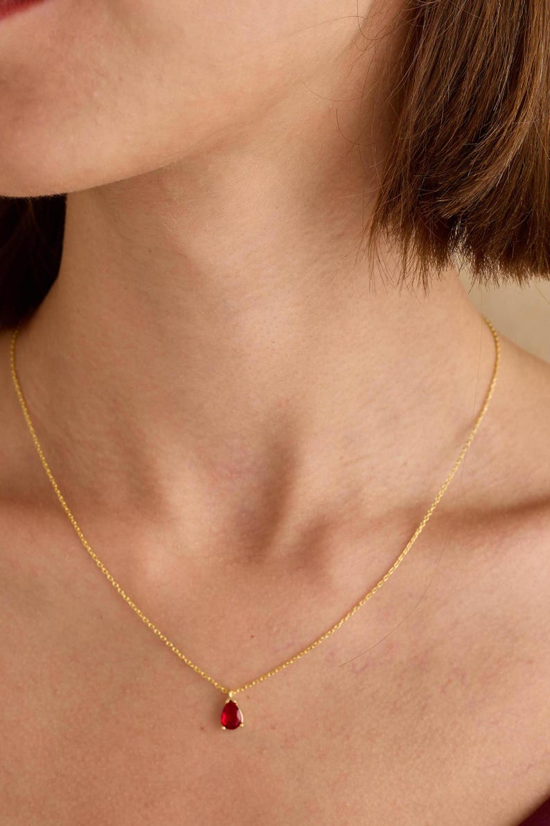Noor Ruby Teardrop Necklace