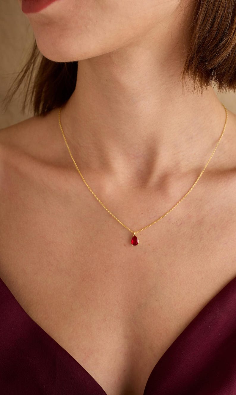 Noor Ruby Teardrop Necklace